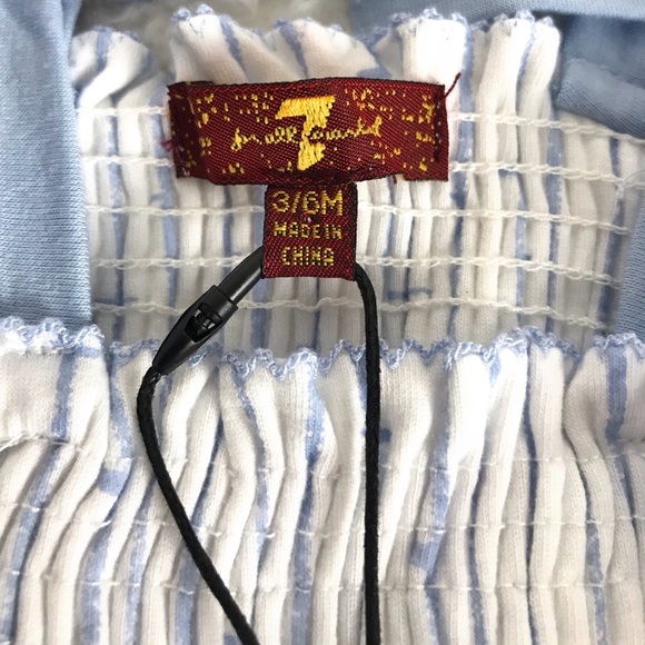 NWT 7 For All Mankind Baby Girls Smocked Coverall - Picture 4 of 7